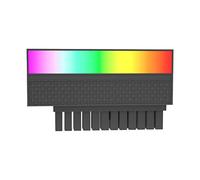 MVKLIW - Adaptador ATX de 24 pines a 90 grados, 5 V, 3 pines, ARGB, cable de alimentación de placa base, accesorio de modular Bricolaje, negro