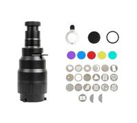 MVKLIW Kit de iluminación para estudio fotográfico y vídeo con lente cónica y proyector óptico, Gobos, accesorios para flash