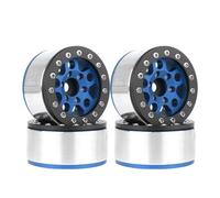 MVKLIW Rueda de metal azul y negro 1,55 para 1/10 RC Crawler Vehículo Axial SCX10 Ghost TRX4 TRX6 D90 4WD