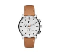 MVMT Marquee Square - Reloj de cuarzo para mujer, 2 manecillas, 22 mm, correa de piel, resistente al agua hasta 30 m, regalo para ella, Cognac Tan, Case Size 45, Chrono II