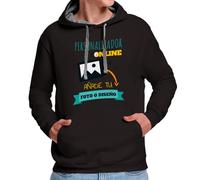 MVO Sudadera Personalizable con Capucha · con tu Foto y/o Textos · A Todo Color · para Hombre · Impresión DTG o DTF · Diseña tu Sudadera Personalizada (M, Negro)