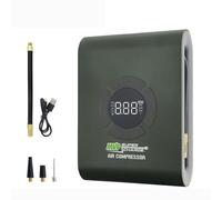 MVPSupercharge - Compresor de aire inflador de neumáticos, batería recargable de iones de litio de 10000 mAh, con adaptadores para coches, bicicletas, pelotas y cargador USB para teléfonos