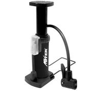 MVTEK Bomba de pie Push Bomba para Bicicleta hasta 7 Bar Bomba Bicicleta Doble Conector para Válvulas Presta Schrader Bomba Metal Bicicleta Balones Inflador Bicicleta Inflador Bicicleta Negro