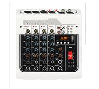 MVUYO MX-400 - Consola de interfaz de tarjeta de sonido DSP de 6 canales con grabación de alimentación Phantom de 48 V a PC