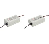 MW MEAN WELL, Cambiar La Fuente De Alimentación,Converter Para la luz De Tira Flexible Del LED, El Transformador, 110/220V AC-DC Switching Power Supply 16W 24V 0.67A (APV-16-24) (Paquete de 2)
