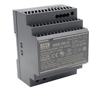 MW Mean Well HDR-100-24 AC-DC Ultra Slim DIN Rail Adaptador CV, color negro