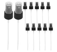 MWAHJU 10 Uds. Tapas de botellas con pulverizador, cabezales niebla fina, Perfume, rellenables repuesto, accesorios for viajes Para Viajar(Black)