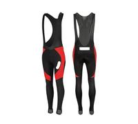 MWAHJU 2 uds Forro Polar de Invierno Medias con Tirantes Ciclismo Almohadilla térmica Pantalones Bicicleta Carretera Carreras Reflectantes para Hombre(Red,XXL)