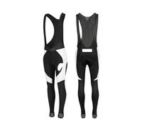 MWAHJU 2 uds Forro Polar de Invierno Medias con Tirantes Ciclismo Almohadilla térmica Pantalones Bicicleta Carretera Carreras Reflectantes para Hombre(White,XL)