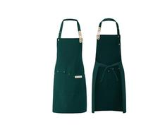MWAHJU 2pcs Waterproof Kitchen Apron Canvas Bakery Coffee Shop Chef Workwear Para Cocinar(Color 2)