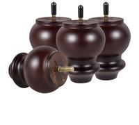 MWAHJU 4 Uds. Patas for Muebles con Forma de Calabaza Madera, Patas for sofá Pegatina Fieltro for Mesa, Armario, Silla y para Mesas De Sala