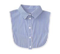 MWAHJU Collar falso con cuello puntiagudo a rayas for mujer, de estilo versátil y, decoración interior camisa, 3 uds Para Mujeres(Blue)