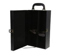 MWAHJU Estuche de Cuero for 2 Botellas Vino, Bolsa for Tinto y champán, Estuche Viaje con asa para Boda Fiesta