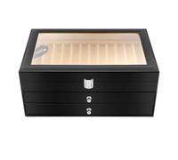 MWAHJU Estuche de PU for pluma estilográfica con 36 ranuras, organizador lápices, caja almacenamiento, papelería, estuche exhibición for bolígrafos Para EstilográFicas
