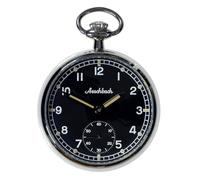 MWC Aeschbach WW2 Pattern Mecánico Acero Negro Reloj Bolsillo Hombre