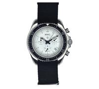 MWC Pattern Cronógrafo Cuarzo Acero Negro Blanco Tela Zafiro Fecha Reloj Hombre ANSE FISE