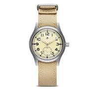 MWC WWII Pattern ATP Acero Automático Crema Tela Militar Reloj Unisex