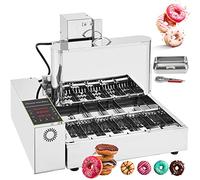 MWCBD 2000w buñuelos comerciales que hace la máquina, 4/6 líneas mini fabricante de rosquillas con panel de control inteligente, espesor de rosquilla de fryer de rosquilla digital Auto Flip