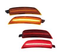 MWCMAMBG Luz señal Giro dinámica Para Mazda Para MX-5 Para Miata Conjunto Luz Marcador Lateral Luz Marcador Lateral Señal Giro Luz Parachoques Guardabarros Trasero Delantero(4pc Amber Red A)