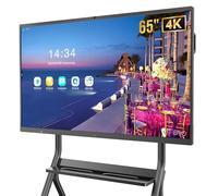 MWE 65 Pulgadas 4K UHD White Board, 8+64GB, Pantalla Tactil Pizarra Digital Interactiva, Pizarra Electrónica Grande, Eingebautes Mikrofon, Kamera, Adecuado para la Oficina, la Educación y el Hogar