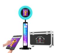 MWE Photo Booth con Flightcase, Personalización del Logotipo, Software de Soporte y Control Remoto, Ideal para Fiestas, Bodas y Alquileres, Youtube, Video, Tiktok Live (Caja de Luz, Negro)
