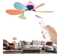 Mwkbbn Ventilador de techo LED con luces, ventilador de techo inteligente, lámpara de silencio, lámpara extraíble, luz negativa, 52x18.5cm, para niños, niños, niñas, habitación
