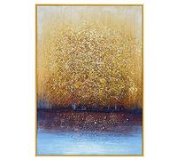 MWMG Pinturas Al Pintura Al Óleo Pintado A Mano,Lámina De Oro Textura del Árbol De La Fortuna Pintura Al Óleo Grande Vertical Arte Arte Abstracto Moderno Lienzo Arte De La Pared Pinturas Sala De Esta