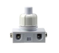 MWMS Interruptor de presión empotrable con contactos roscados, Interruptor Conmutador para lámparas y dispositivos, 250 V, 2 A, color blanco