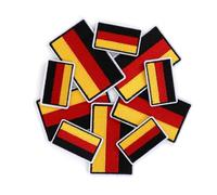 MWOOT 10 Piezas Parches Bordados Bandera Alemania, Apliques Bandera Alemana para Ropa, Bolsos, Chaquetas, Jeans, Sombreros, Decoración de Artesanía, Parche para Planchar y Coser