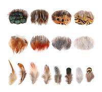 MWOOT 160 piezas plumas naturales decorativas, 8 surtidos, artesanías para árboles Navidad, casa, bodas, propuestas, guirnaldas cazadores, sueños, Pascua