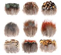 MWOOT 180 Piezas Plumas Naturales, 9 Estilos Plumas Manualidades Artesanales Surtidas, Plumas de Pollo Decoracion para DIY Atrapasueños Corona de Navidad Alas Artesanía Actividades Boda Decoración