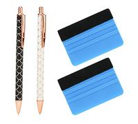 MWOOT 2 Piezas Herramientas de Vinilo Kit, Negro Blanco Weeding Pen Air Release Pen,Precisión Retráctil Pin Pen con 2 Escurridores de Fieltro para Eliminar Burbujas HTV Cameos Letras Silueta DIY Craft