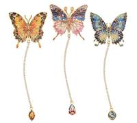 MWOOT 3 Piezas Mariposa Marcapaginas Metal Personalizado, Marcapaginas Profesora, Butterfly Bookmarks for Reading, Regalos para Graduacion, Marca Paginas para Consulte Libreria Lector