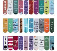 MWOOT 30 Piezas Citas de Inspiración Marcadores de Libro Magnéticos, Magnetic Bookmarks Set,Alentador Motivacional Marcapáginas Clip de Página para Estudiantes Oficina Suministros de lectura (2x6cm)