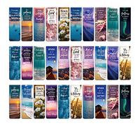 MWOOT 30 Piezas Marcadores Magnéticos Biblia, Bible Verse Magnetic Bookmarks, Inspiradores Paisaje Marcapáginas Clip de Página para Suministros de Lectura Oficina Escuela Iglesia(15 Estilo,6x2CM)