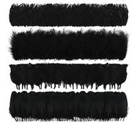 MWOOT 400 Piezas Plumas Decoracion Manualidades, 5-18cm Plumas Negras para Bricolaje Atrapasueños Pascua de Resurrección Corona de Navidad Carnaval Boda Decoración， Crafts DIY Feather