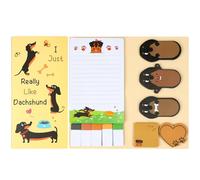 MWOOT 440 Hojas Notas Adhesivas de Perro Salchicha, Bloc de Notas Autoadhesivas de Perros Lindo, Marcadores de Página Sticky Notes Oficina Escolar Suministros Papelería Regalo para Estudiante Profesor