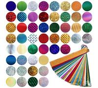 Mwoot 50 Diseños Nail Art Foil Sticker, Pegatina Calcomanías Uñas Transferencia Foils Transfer Cielo Estrellado Herramienta para Decoración de Uñas Manicura DIY