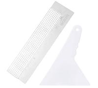 MWOOT 5D Regla de Pintura de Diamante y Corrector Herramienta,DIY Diamond Art Painting Net Ruler, Regla de Malla de Diamante de Acero Inoxidable (141mm)
