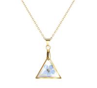 MWOOT Collar de Flores Prensadas Forget Me Not, Collar de Flor de mes de Nacimiento, Joyería de Collar Hecho a mano para Mujeres y niñas