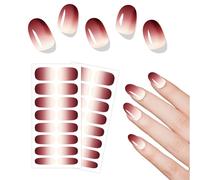 MWOOT Uñas de Gel Pegatinas, Pegatinas Uñas Gel, Decoracion Uñas, Geles Nail Sticker Easy to Apply, Long Lasting Salon-Quality Manicure Kit, Geles de Nails Adhesiva, Full Nail Wraps for Women(Marrón)