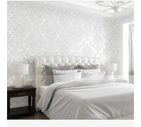 Mwpqbd Papel pintado europeo grueso no tejido de alta gama, para sala de estar, fondo de TV, pared 3D, alivio tridimensional, estilo pastoral, papel pintado para dormitorio (beige 6030-1)