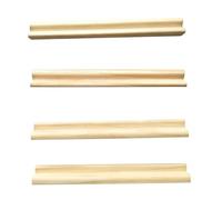 Mwqpgyh 4 unidades de 19 × 2,2 × 1,8 cm, soporte para dominó, estantes para dominó, bandejas de madera para mahjong, soporte de madera para juegos de palabras, tren mexicano, mahjong