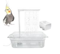 Mwqpgyh Baño automático de Loros, bañera automática de Loro | Bath Parrot Agua circulante | Bañera de Amor con presión de Agua Ajustable, bañera de Ducha de Periquito para cacatina Africano Gris