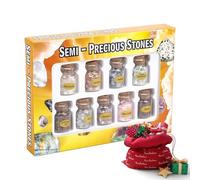 Mwqpgyh Botellas de piedras preciosas y es, diferentes es y piedras curativas,Botella de piedras preciosas de curativas con diferentes deseos - Juego de piedras de chip, decoración del hogar natural