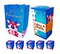 Mwqpgyh Cajas Navideñas con Tapas - Contenedor De Caramelos Saltarines Envueltos Para Fiestas Navideñas,Bolsa Plegable Unisex para Regalos de San Valentín Joyería Hogar Celebración