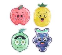 Mwqpgyh Compresas Frías Reutilizables | Diseño Infantil Divertido | 4 Tiras para la Frente Calmantes para Cuello Espalda Tobillo Pie Uso Adulto Viajes Senderismo Deportes de Exterior Acampada