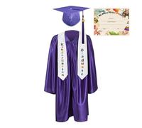 Mwqpgyh Gorra Y Toga De Graduación Infantil | Traje De Graduación Para Preescolar,Vestimenta Académica Infantil Y Disfraz De Felicitación Para Graduados