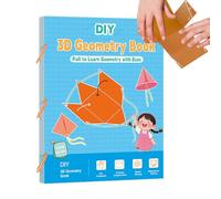 Mwqpgyh Guía de Aprendizaje de Geometría - Libro De Aprendizaje De Geometría Con Cuerda Para Niños,Libro De Matemáticas Para Desarrollar Imaginación Espacial Para Niños De 5 A 12 Años