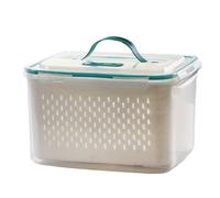 Mwqpgyh Recipiente para frigorífico, organizador para alimentos, apto para alimentos, con desagüe dividido para preparar comida, ensalada, restaurante